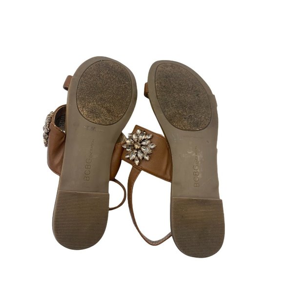 BCBGeneration BRINAH Size 7.5 M Brown Embellished Sandals - Picture 7 of 7